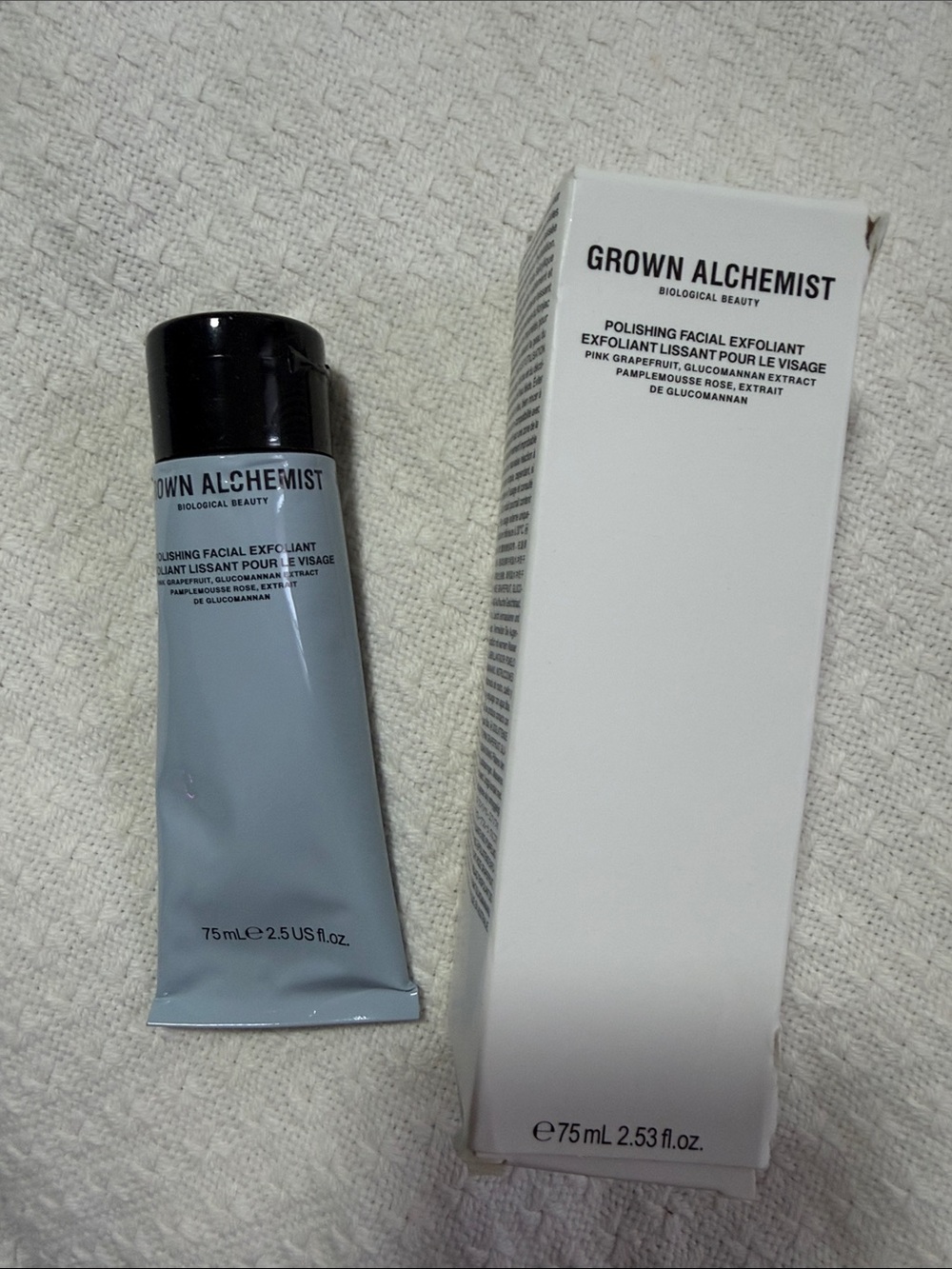 Grown Alchemist Men’s Cleanser Tube in Light Gray with Black Cap
